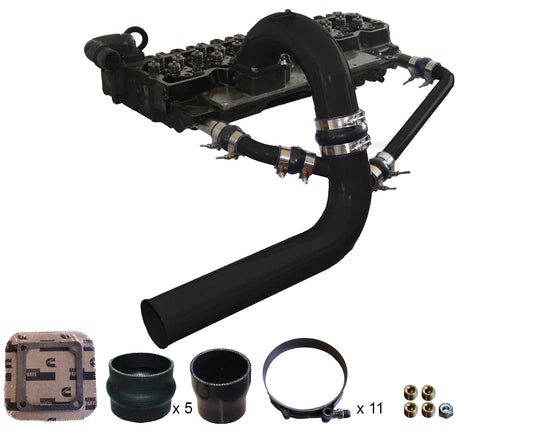 Pusher 3.5" MEGA Intake System with Cross-Air 2003-2007 Dodge Cummins