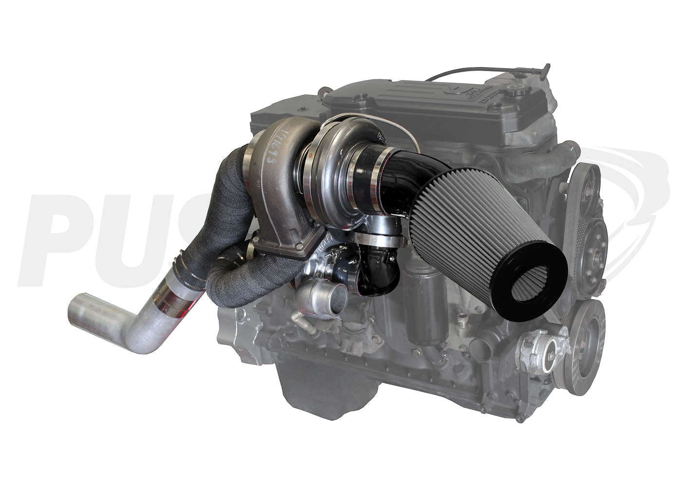 Pusher High Mount Compound Turbo System for 2007.5-2009 Dodge Ram 6.7L Cummins Trucks