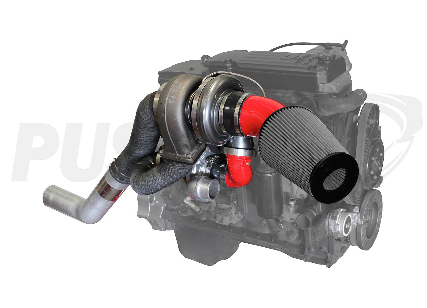 Pusher High Mount Compound Turbo System for 2007.5-2009 Dodge Ram 6.7L Cummins Trucks