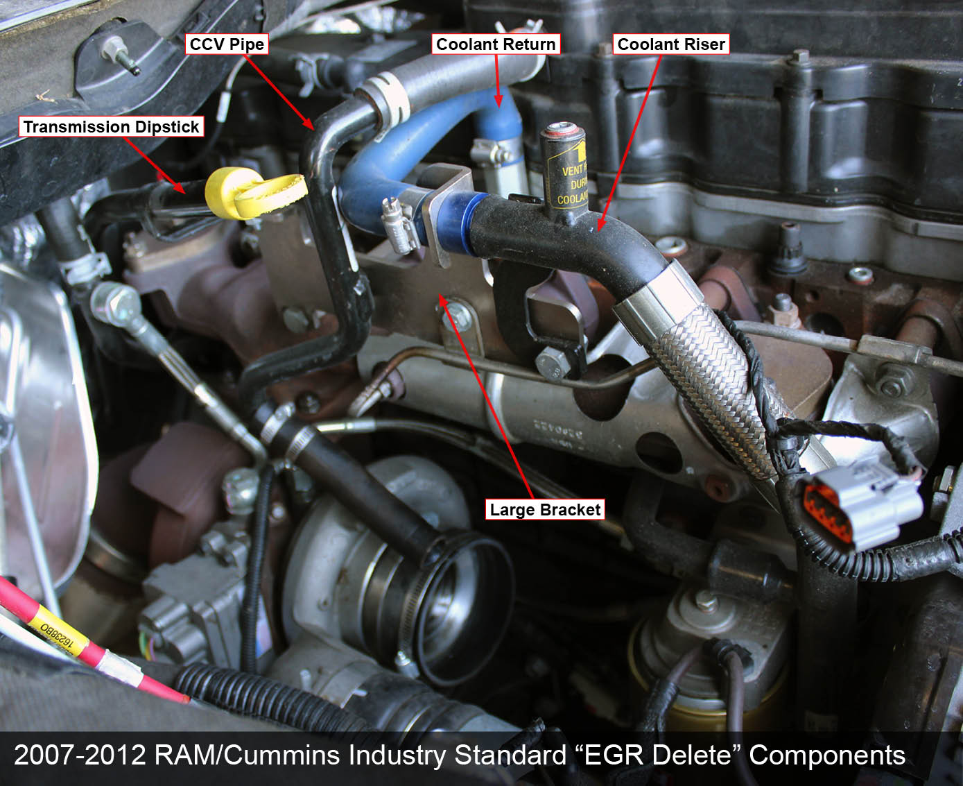 Pusher Coolant Reroute Kit for 2007-2012 Dodge 6.7L Cummins Trucks