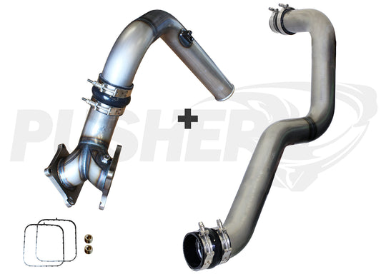 Pusher SuperMax Intake System & Pusher Max 3" Driver-side Charge Tube for 2006-2010 Duramax LBZ/LMM Trucks