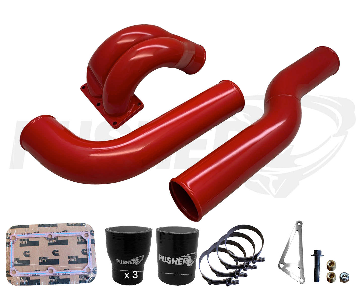 Pusher 3.5" MEGA Intake System with Passenger Side Intercooler Tube for 2007.5-2009 Dodge Cummins