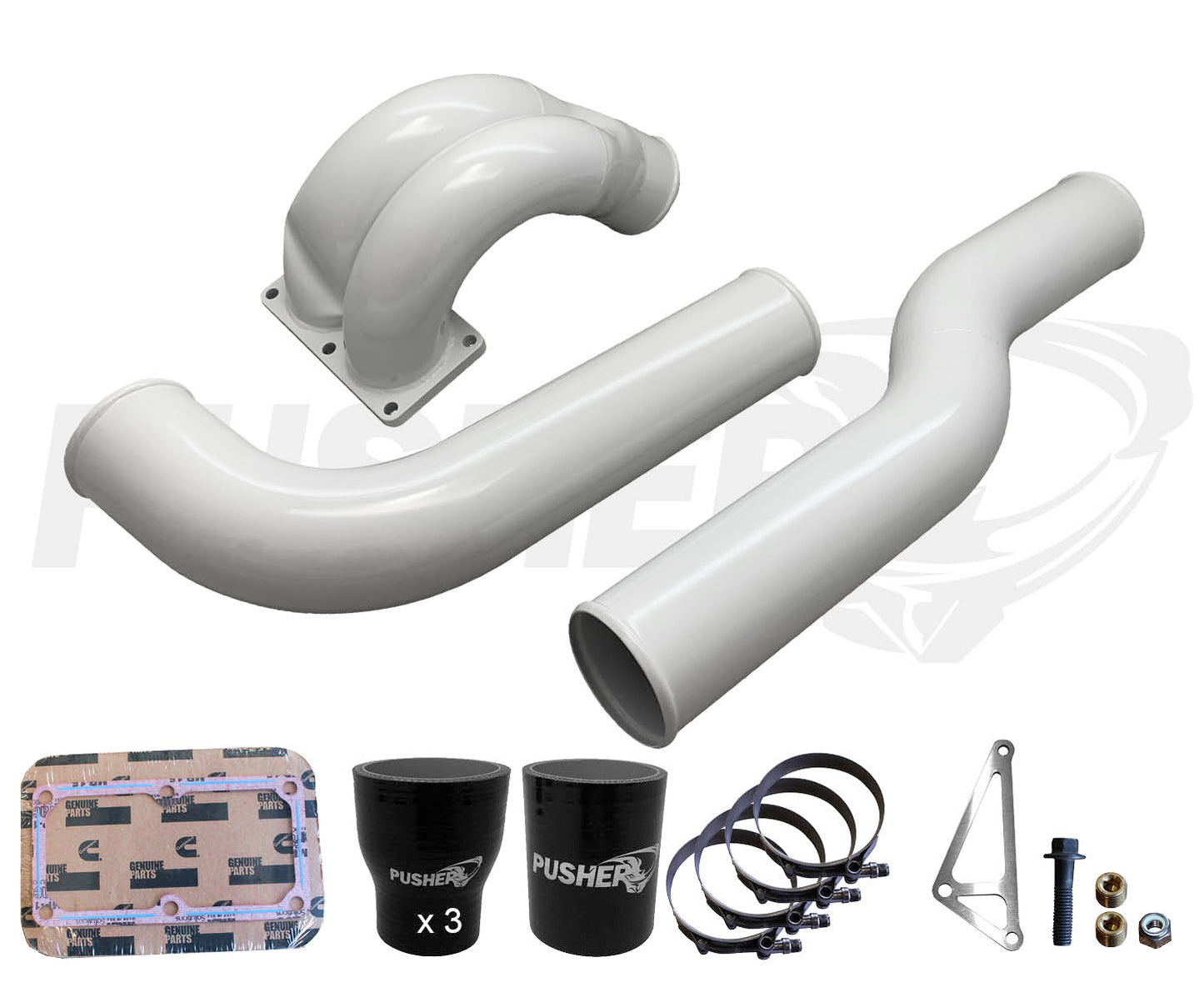Pusher 3.5" MEGA Intake System with Passenger Side Intercooler Tube for 2007.5-2009 Dodge Cummins