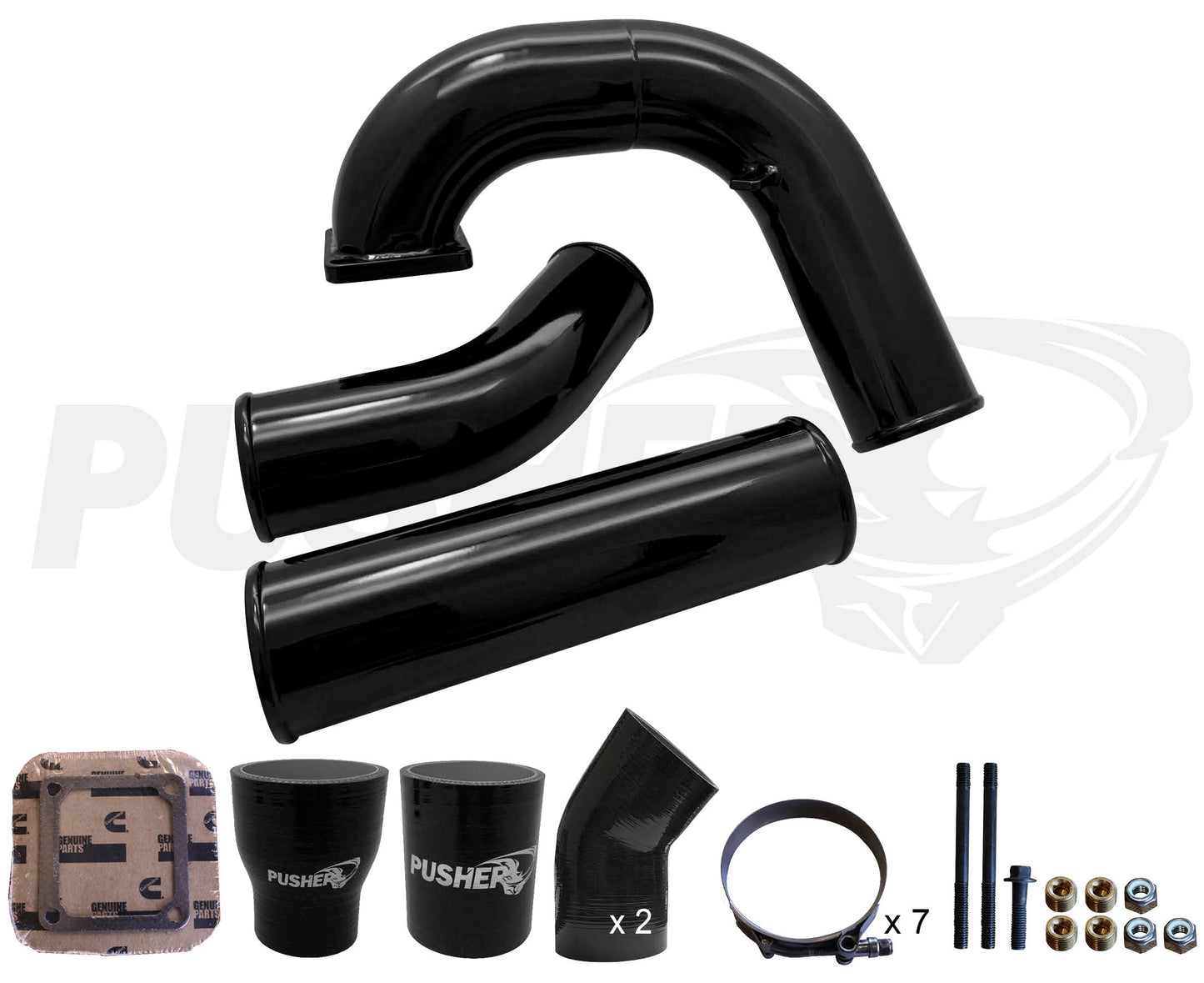 Pusher 3.5" MEGA Intake System with 3.5" Passenger Side Intercooler Tube 1994-1996 Dodge Cummins