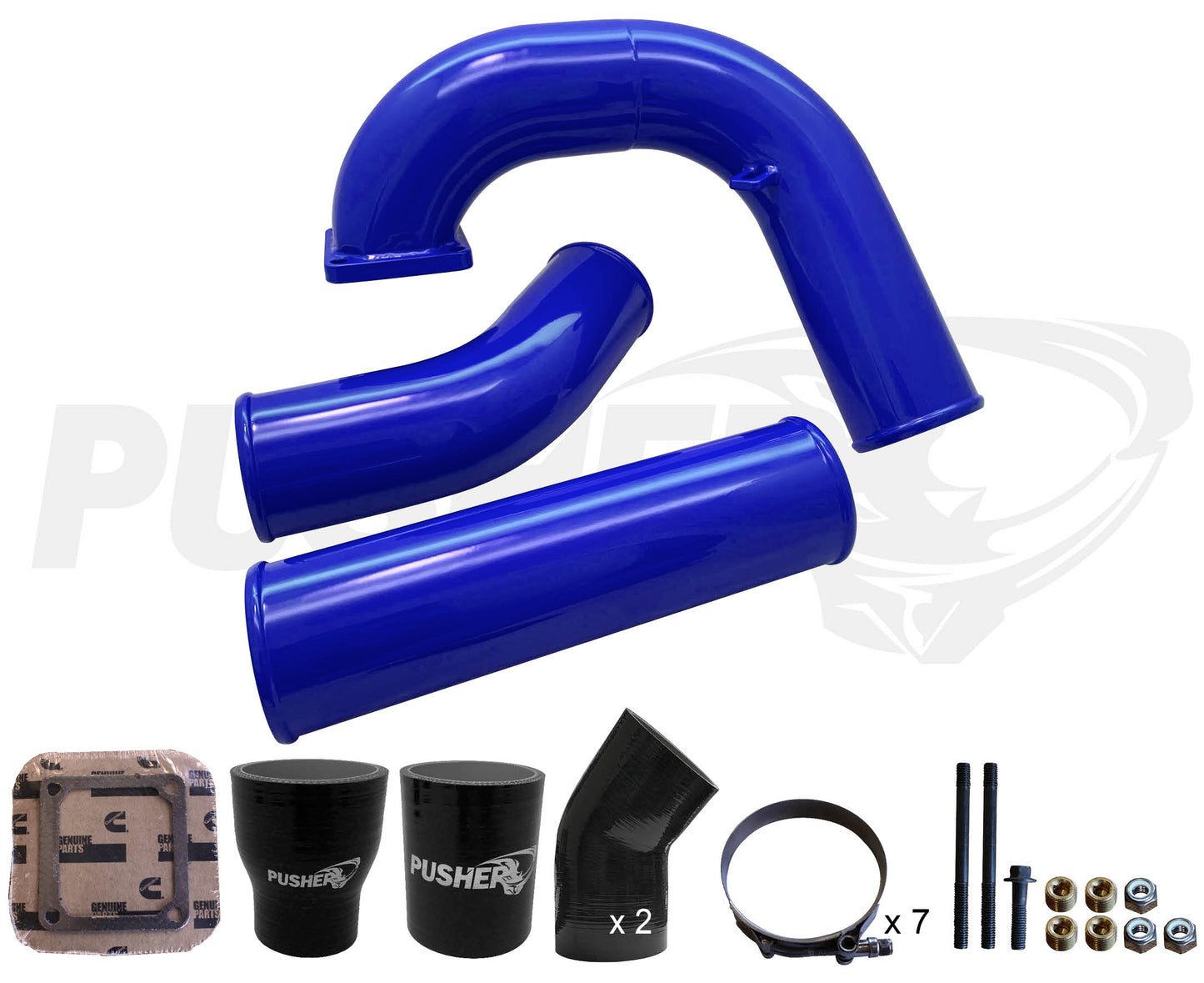 Pusher 3.5" MEGA Intake System with 3.5" Passenger Side Intercooler Tube 1994-1996 Dodge Cummins
