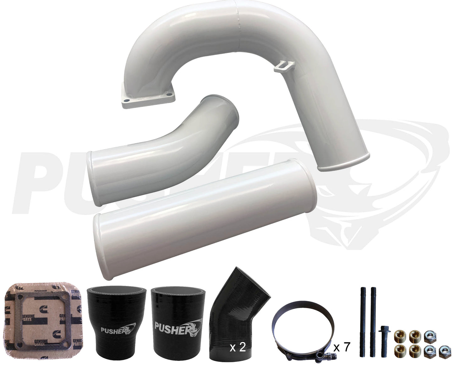Pusher 3.5" MEGA Intake System with 3.5" Passenger Side Intercooler Tube 1994-1996 Dodge Cummins