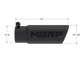 MBRP Universal Tip 3-1/2in O.D. Angled Rolled End - 3in ID Inlet 10in Length - Black