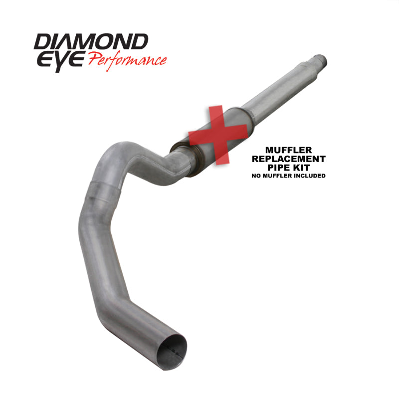 Diamond Eye KIT 5in CB MFLR RPLCMENT PIPE SGL AL: 03-07 FORD 6.0L F250/F350