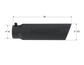 MBRP Universal 5in OD Angled Rolled End 4in Inlet 18in Lgth Black Finish Exhaust Tip