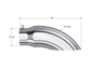 MBRP Universal Tip 5 O.D. Turn Down 4 inlet 14 length