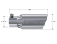 MBRP Universal Tip 4in OD 2.75in Inlet 10in Length Angled Rolled End T304