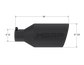 MBRP Universal Tip 8in O.D. Rolled End 4in inlet 18in length Black