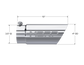 MBRP Universal Tip 3in O.D. Dual Wall Angled 4 inlet 10 length