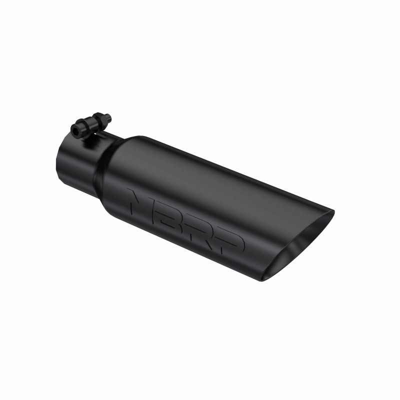 MBRP Universal Tip 3.5 O.D. Dual Wall Angled 2.5 inlet 12 length - Black Finish