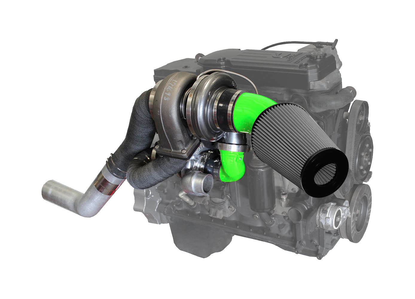 Pusher High Mount Compound Turbo System for 2003-2007 Dodge Cummins Trucks