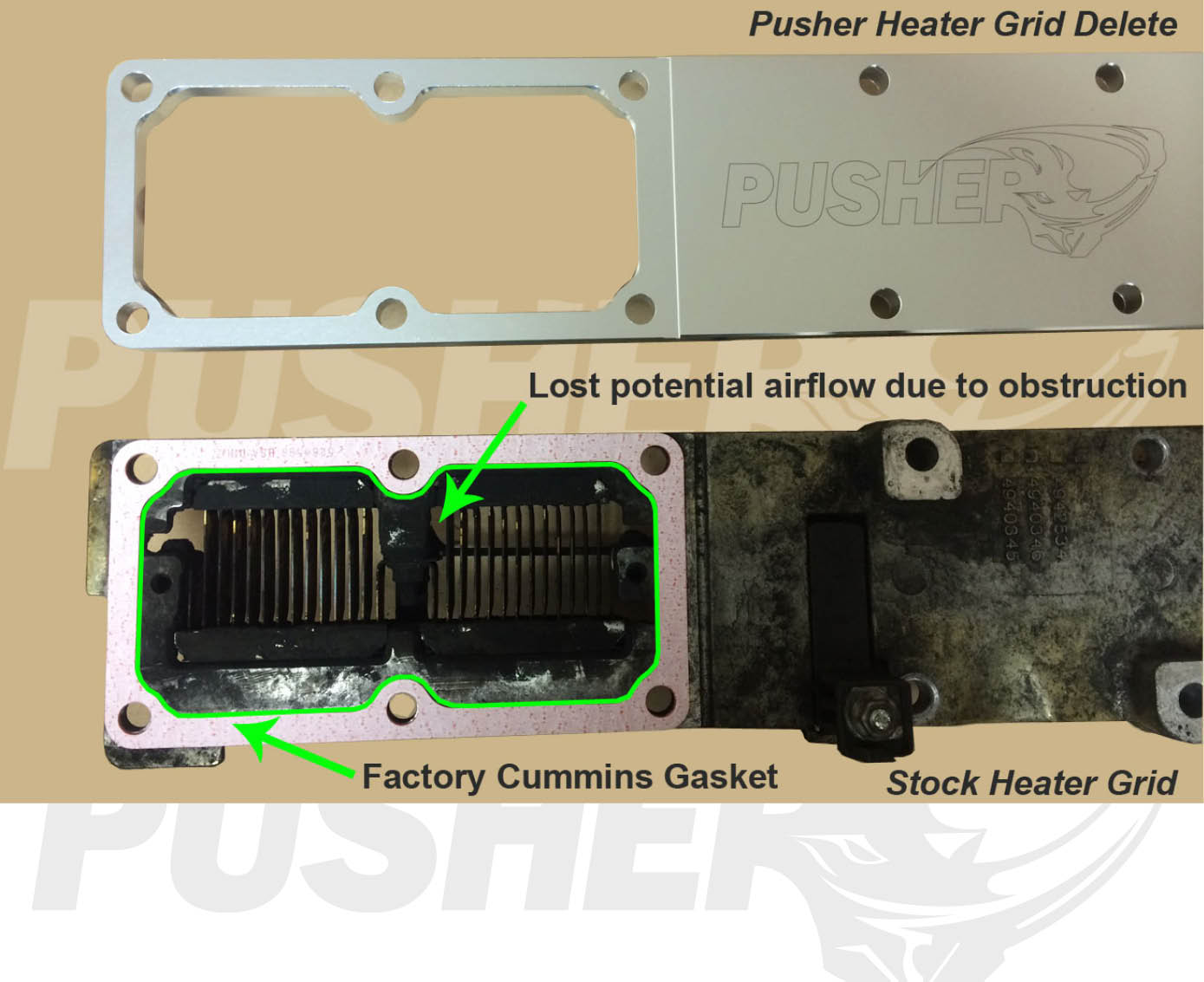 Pusher Heater Grid Delete for 2007.5-2018 Dodge Cummins 2500/3500