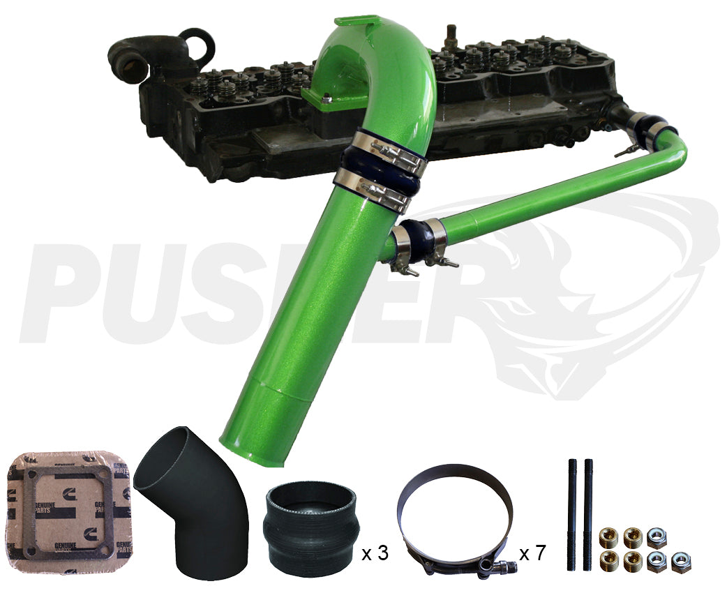 Pusher 3.5" MEGA Intake System with Cross-Air 1998.5-2002 Dodge Cummins