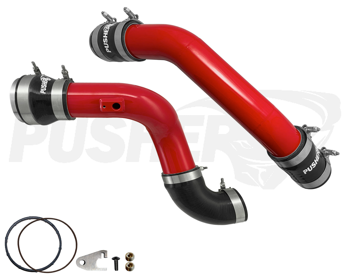 Pusher 3" Hot & Cold Side Charge Tubes for 2011-14 Ford F250/350 6.7L Powerstroke w/ Throttle Valve Adapter