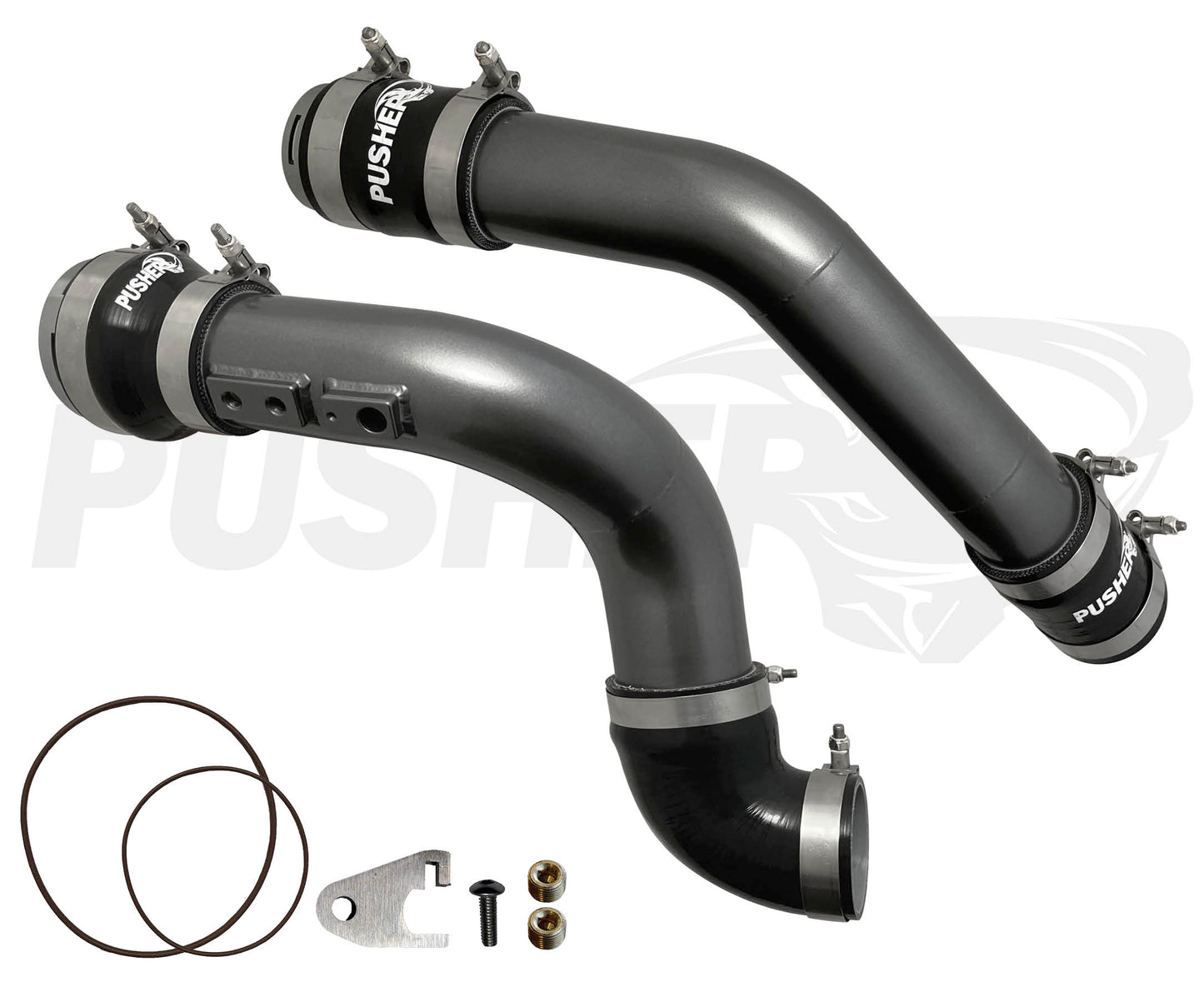 Pusher 3" Hot & Cold Side Charge Tubes for 2011-14 Ford F250/350 6.7L Powerstroke w/ Throttle Valve Adapter