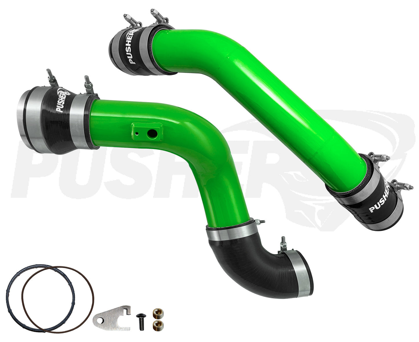 Pusher 3" Hot & Cold Side Charge Tubes for 2011-14 Ford F250/350 6.7L Powerstroke w/ Throttle Valve Adapter