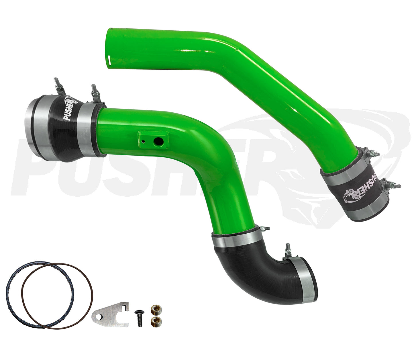 Pusher 3" Hot & Cold Side Charge Tubes for 2011-14 Ford F250/350 6.7L Powerstroke w/ Throttle Valve Adapter