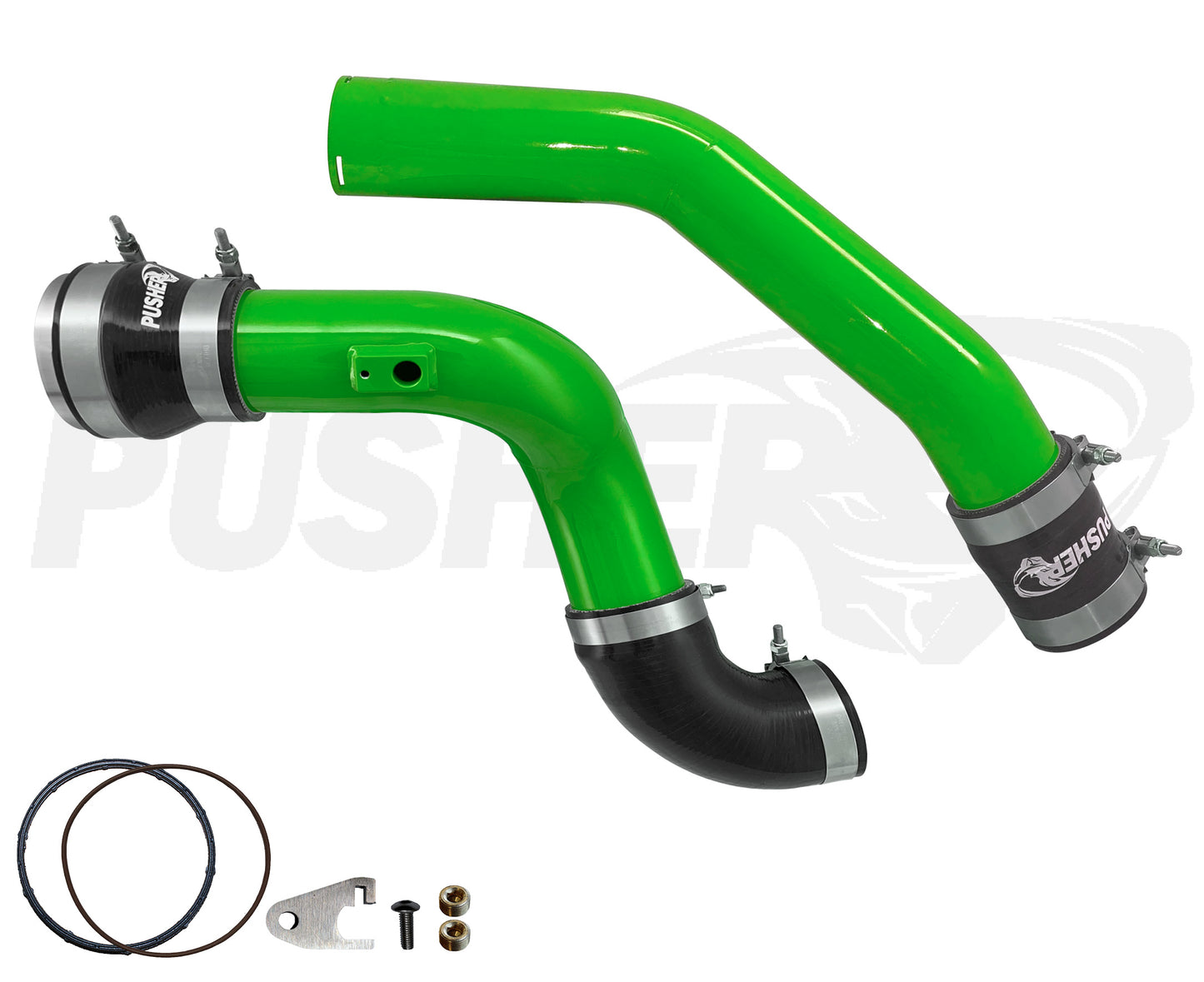 Pusher 3" Hot & Cold Side Charge Tubes for 2015-16 Ford F250/350 6.7L Powerstroke w/ Throttle Valve Adapter