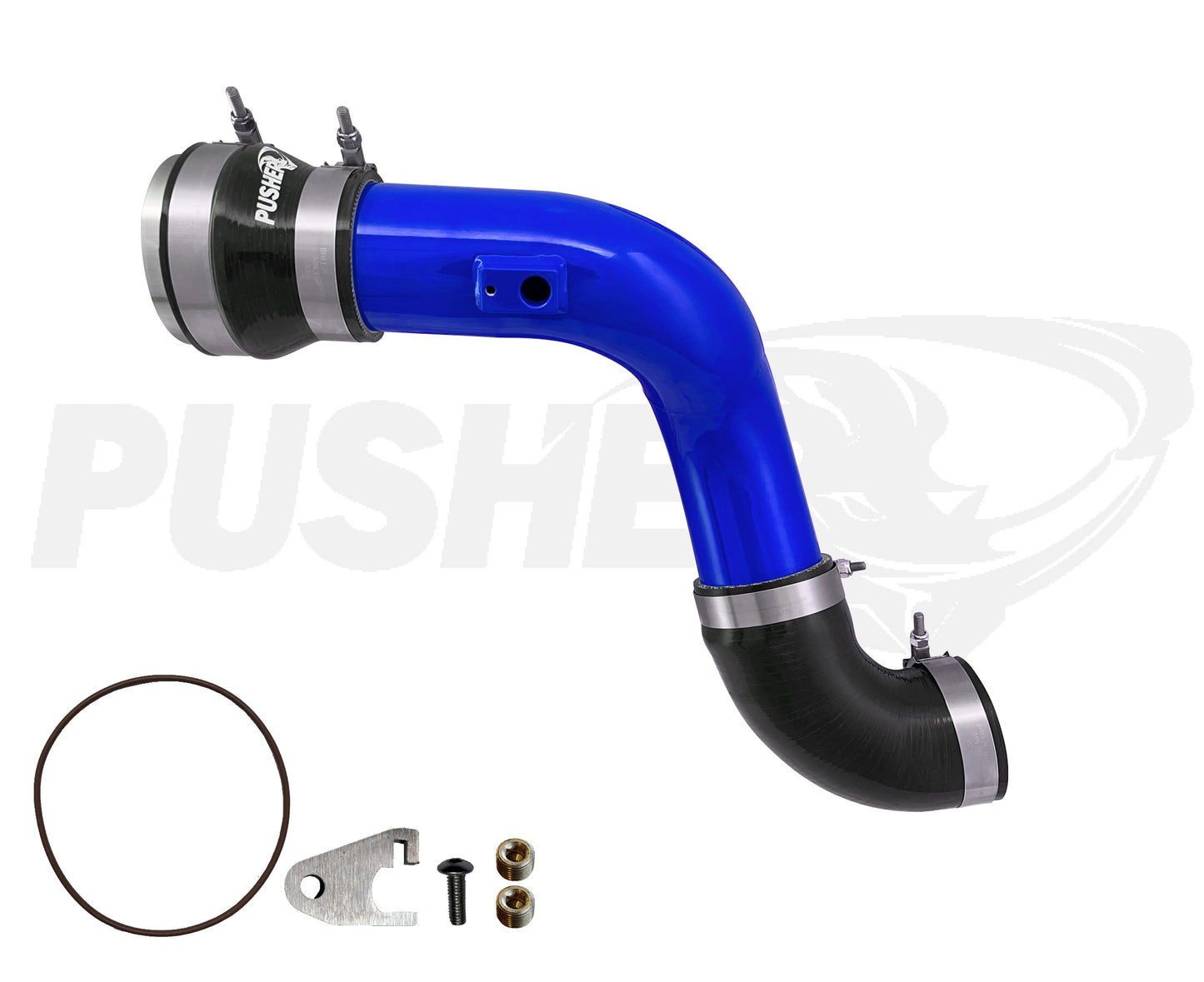 Pusher HD 3" Cold Side Charge Tube for 2017+ Ford F250/350 6.7L Powerstroke w/ Throttle Valve Adapter