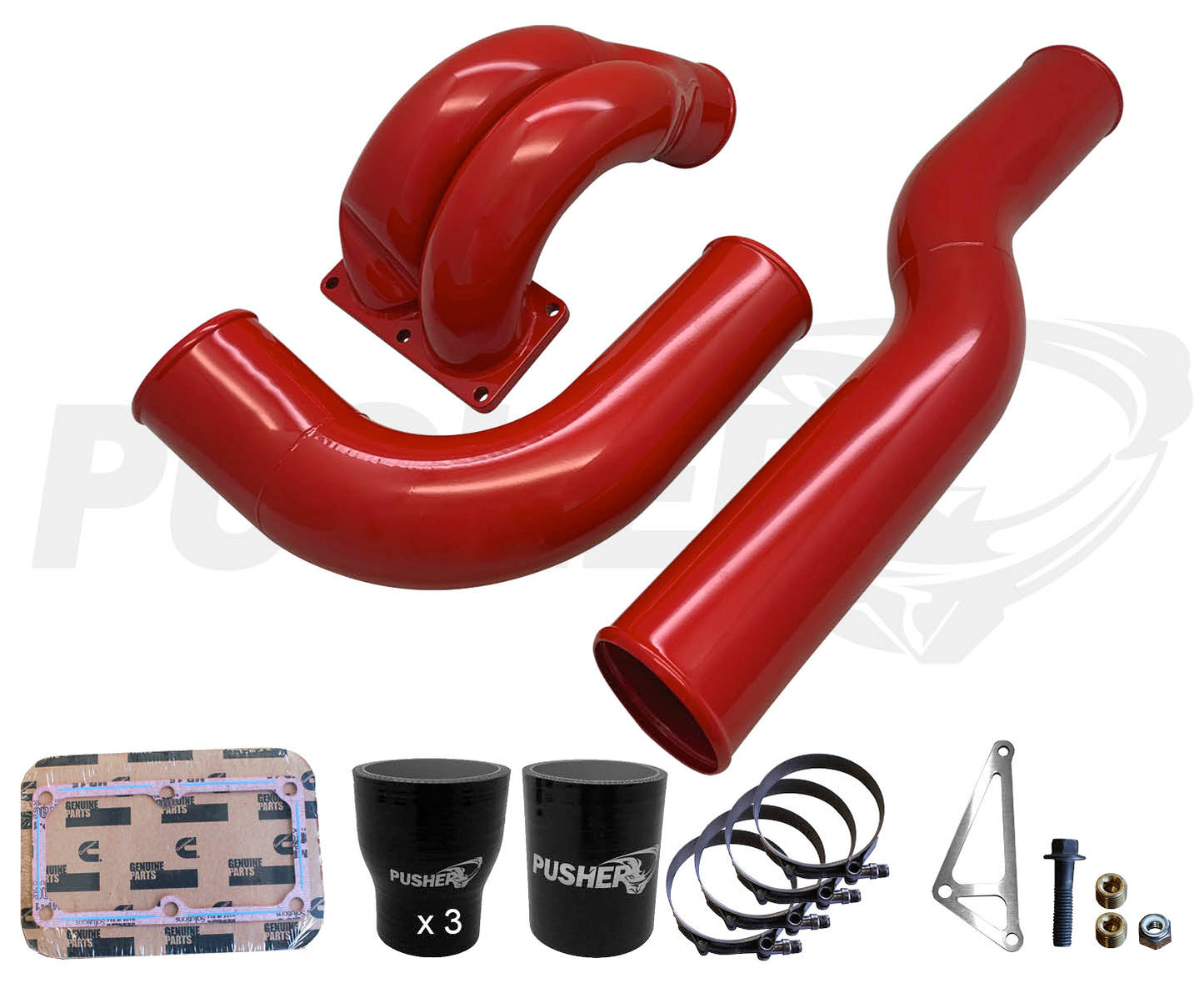 Pusher 3.5" MEGA Intake System with Passenger Side Intercooler Tube for 2010-2012 Dodge Cummins