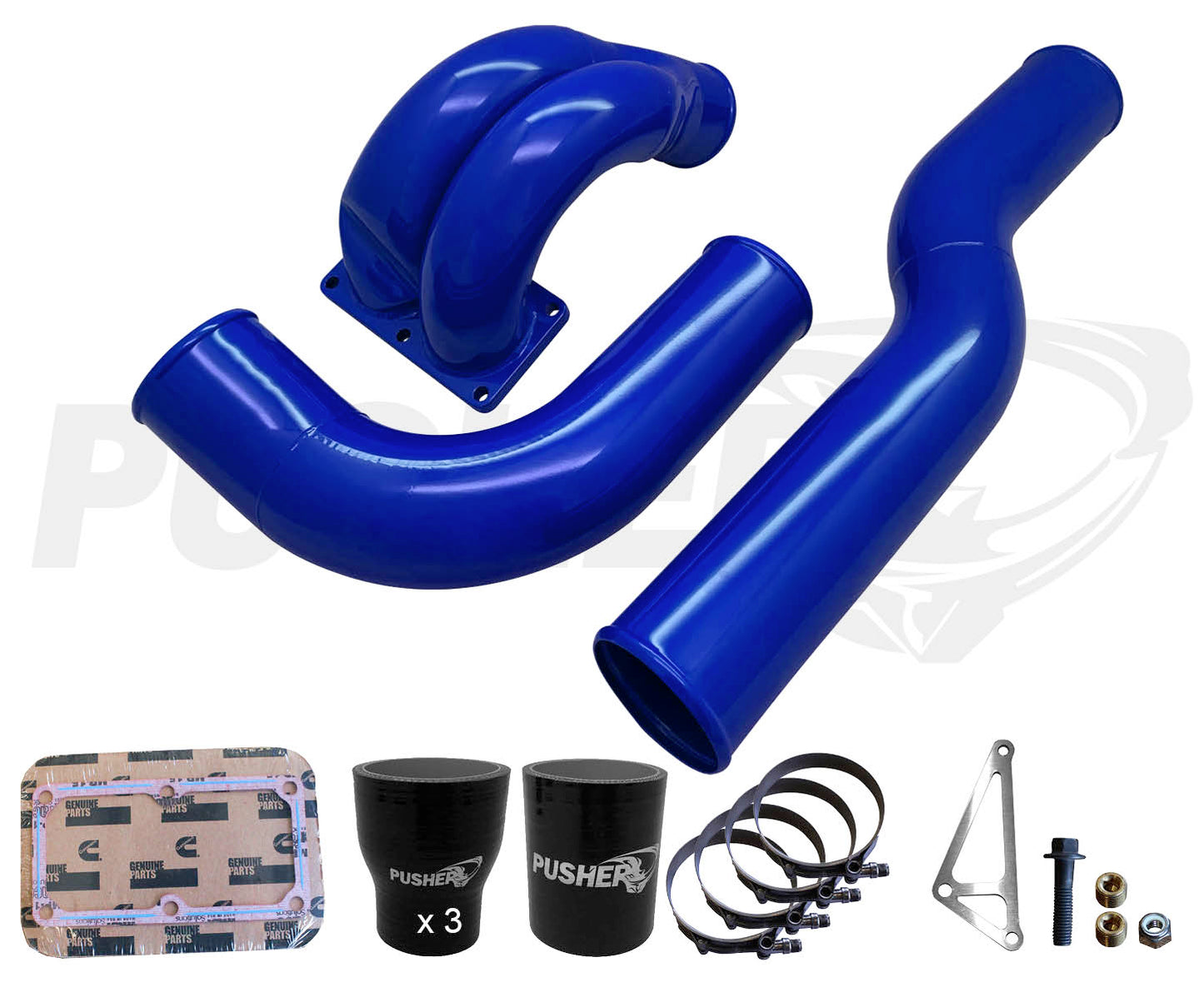 Pusher 3.5" MEGA Intake System with Passenger Side Intercooler Tube for 2010-2012 Dodge Cummins