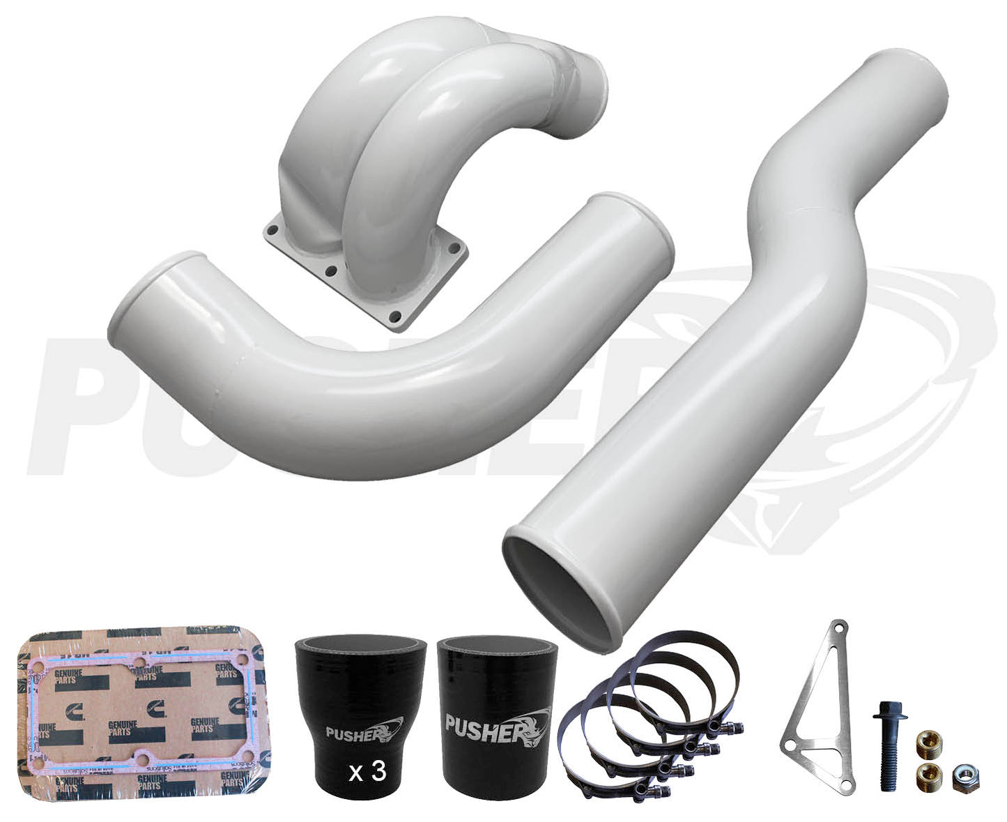 Pusher 3.5" MEGA Intake System with Passenger Side Intercooler Tube for 2010-2012 Dodge Cummins