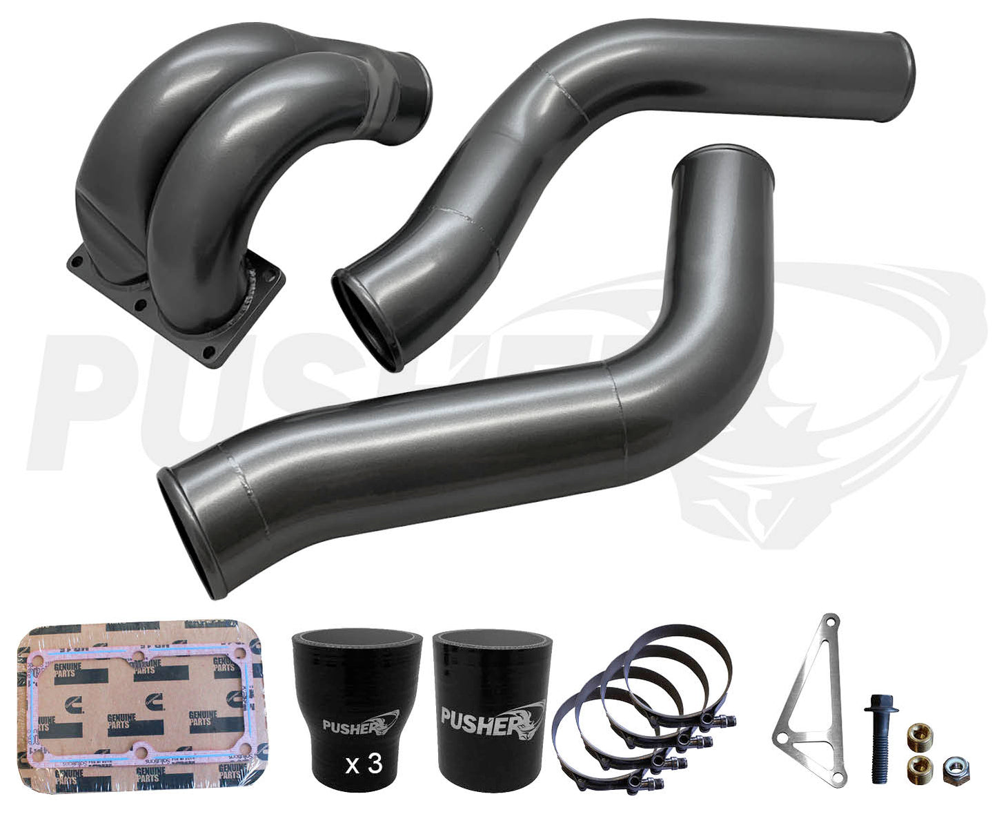 Pusher 3.5" MEGA Intake System with Passenger-Side Intercooler Tube for 2013-2018 Ram Cummins