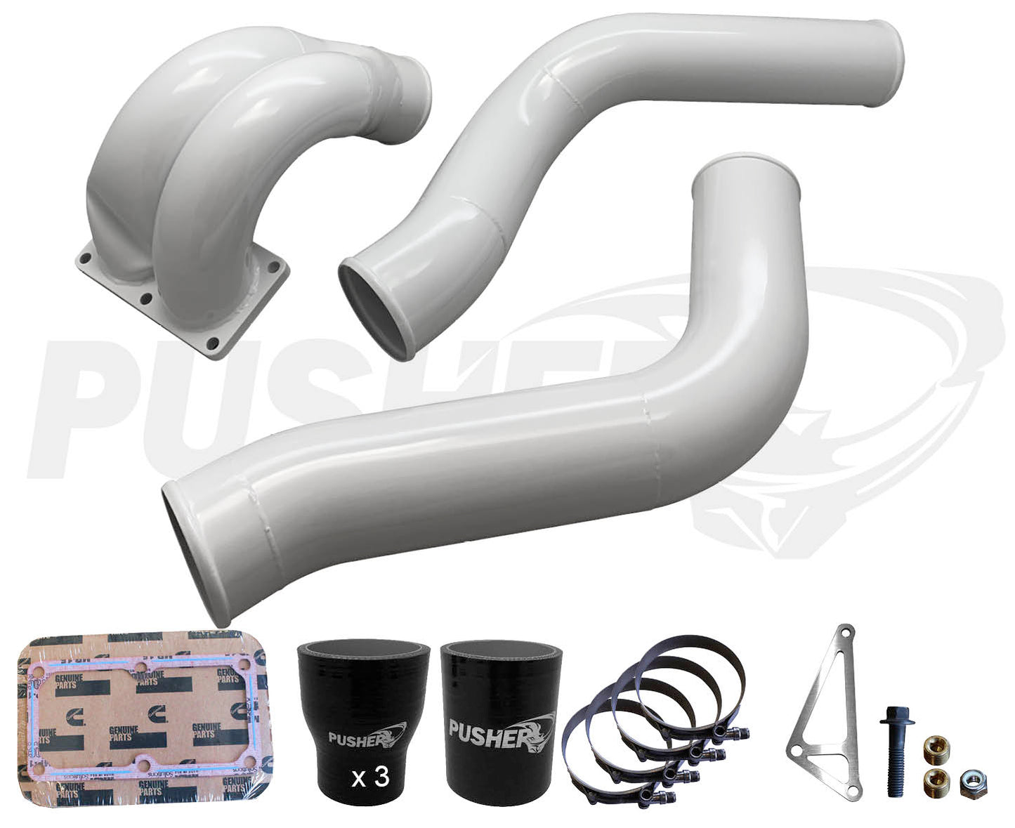 Pusher 3.5" MEGA Intake System with Passenger-Side Intercooler Tube for 2013-2018 Ram Cummins