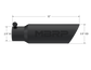 MBRP Universal Tip 3.5 O.D. Dual Wall Angled 2.5 inlet 12 length - Black Finish