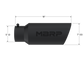 MBRP Universal Tip 7in O.D. Rolled End 5in inlet 18in length Black